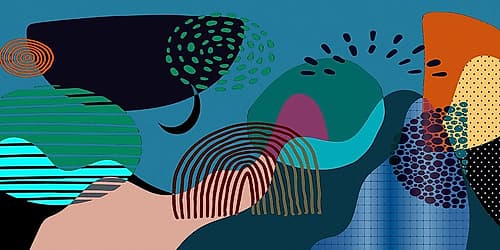 Mid Century Shapes 832 Art Print