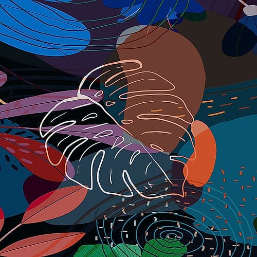 Tropical Leaves 29A Art Print