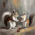 Acorn Banquet Art Print