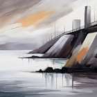 Bay Brushstrokes Art Print