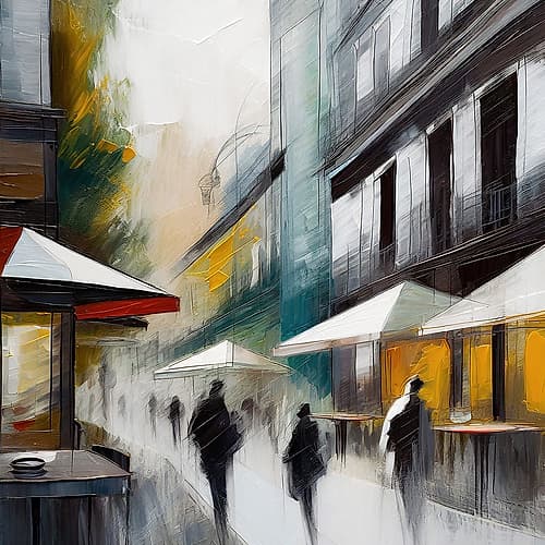 City of Cafe Art Print