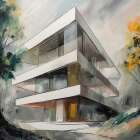 Concrete and Glass Art Print