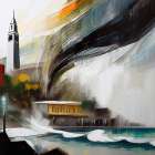 Cyclonic Cityscape Art Print