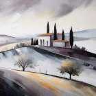 Cypress Sentinels Art Print