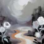 Enchanted Garden Road Art Print