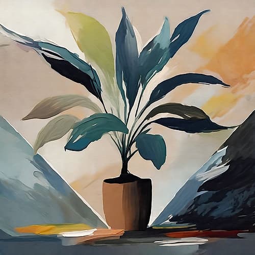 Fronds and Facets Minimalist Print