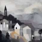 Grey Skies Over Gold Art Print