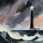 Harbor in the Gale Coastal Print