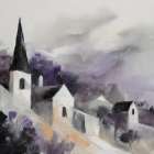 Lavender Brushstrokes Art Print