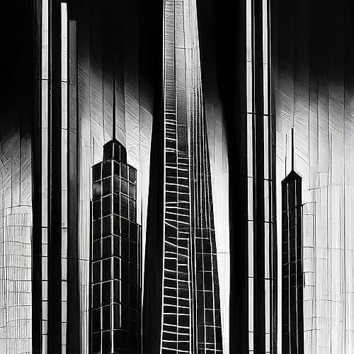 Metropolis Monoliths Abstract Art Print