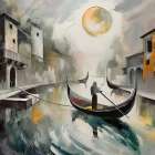 Nightscape in Venice Art Print