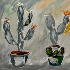 Potted Profiles Art Print