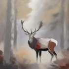 Red Stags Domain Art Print