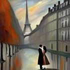 Romance In Paris IV Art Print