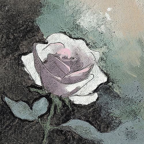 Roses and Whispers I Abstract Art Print