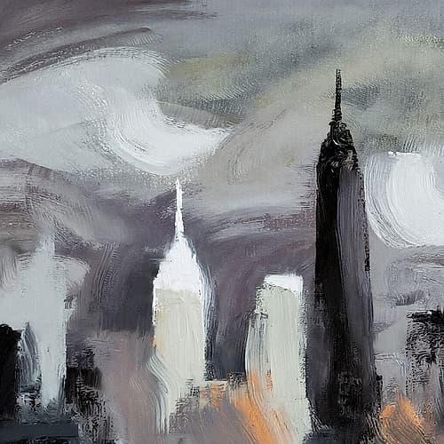 Scraping the Clouds Abstract Art Print