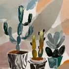 Sculptural Succulents Art Print
