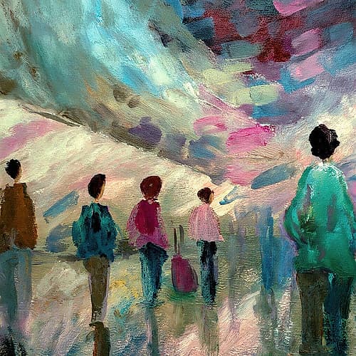 Silhouettes of Journey Art Print