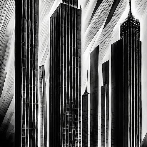 Skyward in Monochrome Abstract Art Print