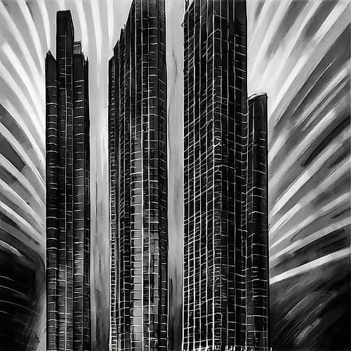 Towers of Silence Abstract Art Print