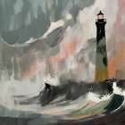 Waves against Will Art Print
