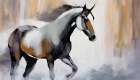 Horse in the Mist Art Print