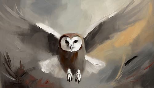 Owl in the Dusk Art Print