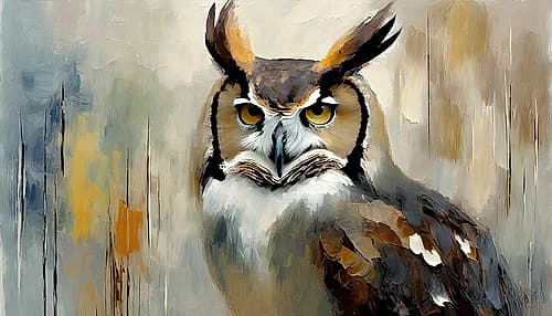 Owls Gaze Art Print
