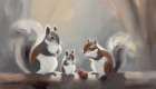 Squirrels Delight Art Print