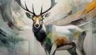 Stags Solitude Art Print