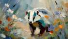 Vigorous Badger Art Print
