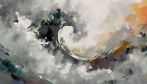 Abyssal Arc Abstract Art Print