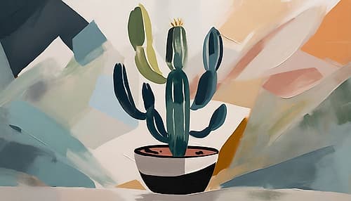 Cacti Contrast Art Print
