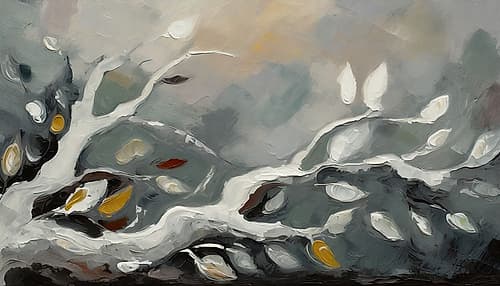 Solace in Monochrome Abstract Art Print