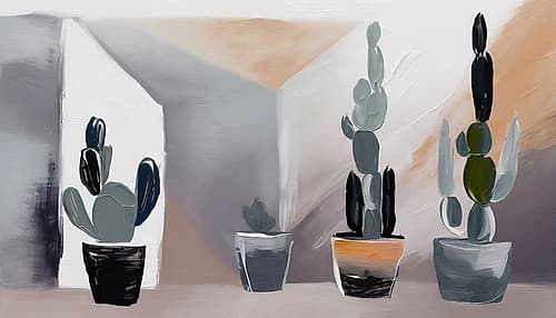 Succulent Mirage Abstract Art Print