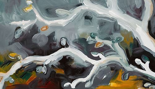 Abstracted Winter Abstract Art Print