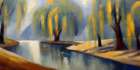 Weeping Willows I Art Print