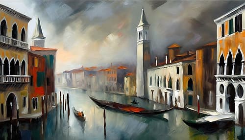 Venice Afternoon I Abstract Art Print