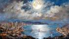 Bay City Reflections Art Print