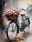 Bouquet Bicycle Art Print