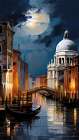 Canal City Art Print