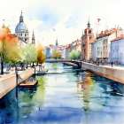 Canal Reflections Art Print