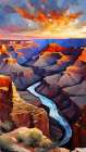 Canyon River Flow Art Print