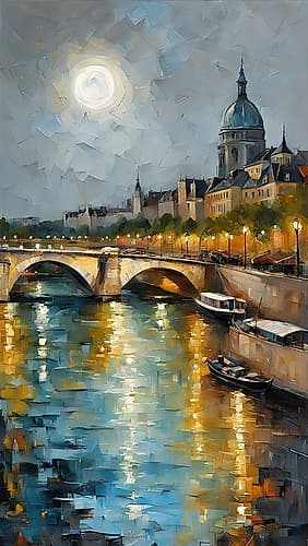 City By The Water Art Print