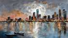 City Lights At Night Art Print