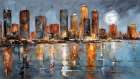 City Lights Coastal Print