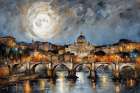 Cityscape At Night Art Print