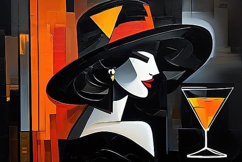 Cocktail Glamour Abstract Art Print