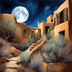 Desert Moonlight Art Print