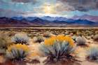 Desert Mountain Sunset Art Print